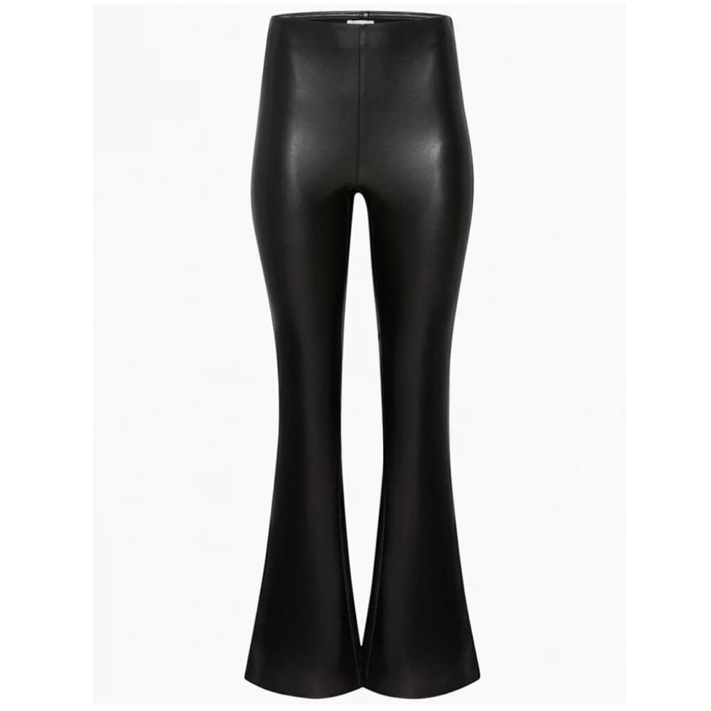 Wilfred Roma Black Vegan Leather Flare Pants - Picture 5 of 8